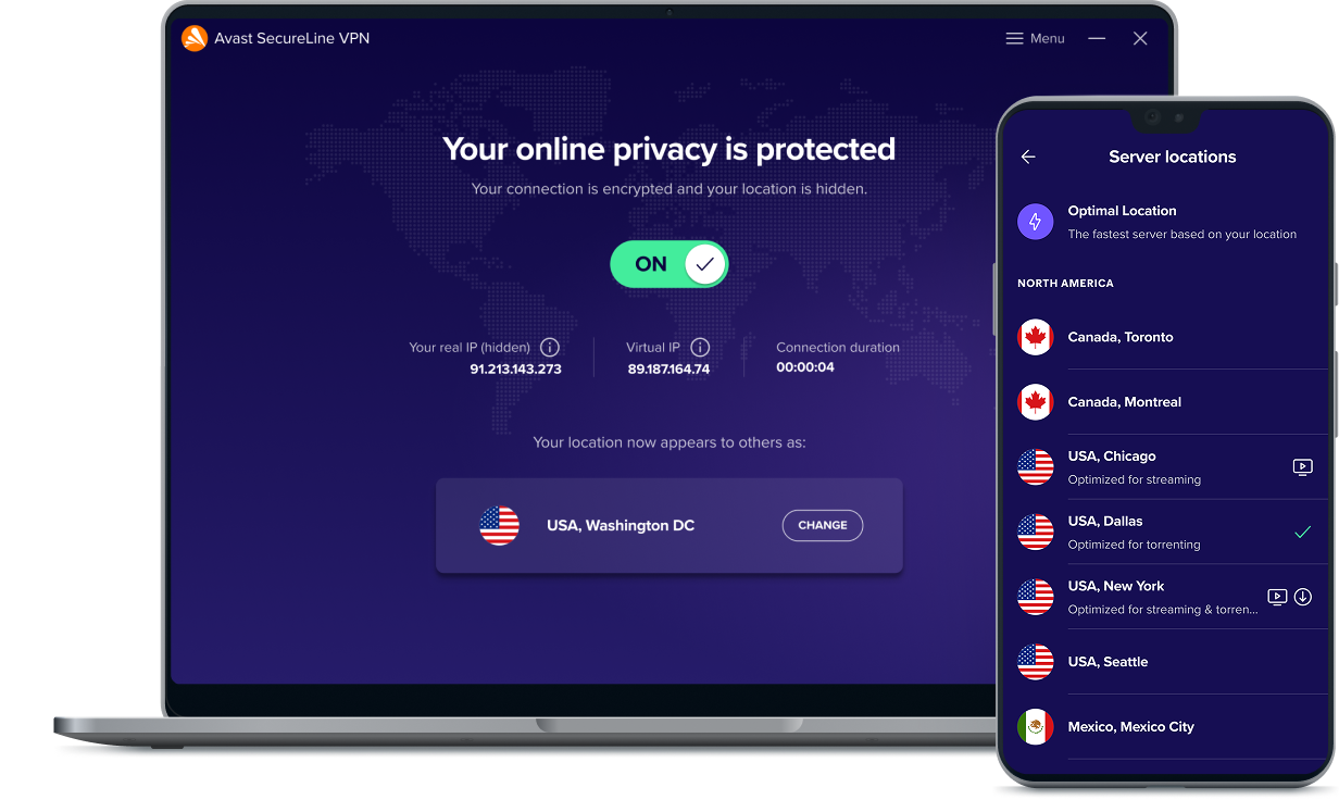 Avast SecureLine VPN — для ПК і мобільних пристроїв