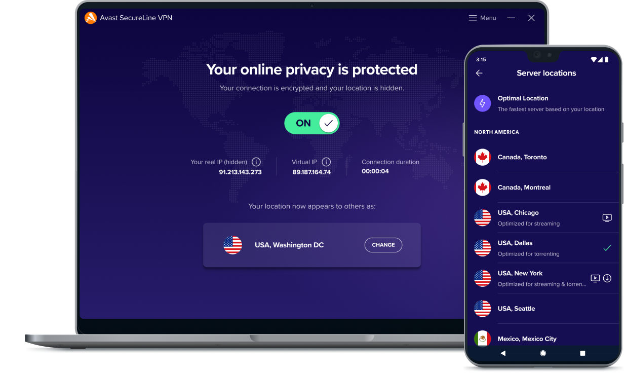 Avast SecureLine VPN — для ПК і мобільних пристроїв